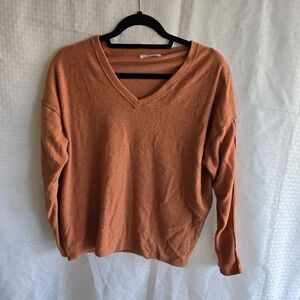 V-Neck Orange Sweater
